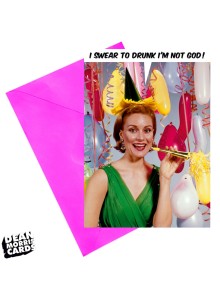 Пощенска картичка "Закълни се в пиянство, че не съм Бог"